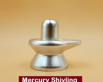 Merkury shivalinga i rtęciowa Sri czakra o rozmiarze 1 cala