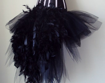 NEW Black Swan Tutu skirt Burlesque  Halloween all sizes avaliable  at checkout