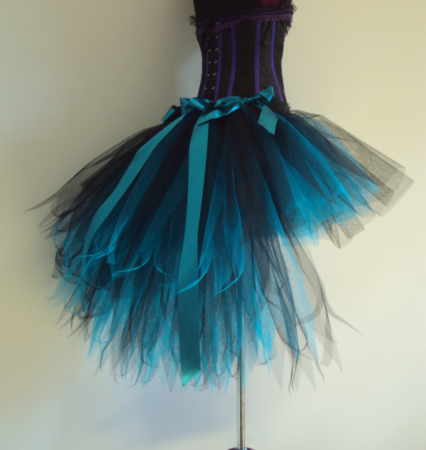 Black and Turquoise Burlesque Tutu Black and Turquoise Burlesque Tutu