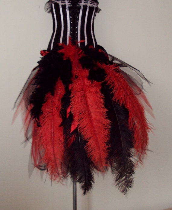 Burlesque Tutu Black & Red Costume Burlesque Tutu Black & Red Costume