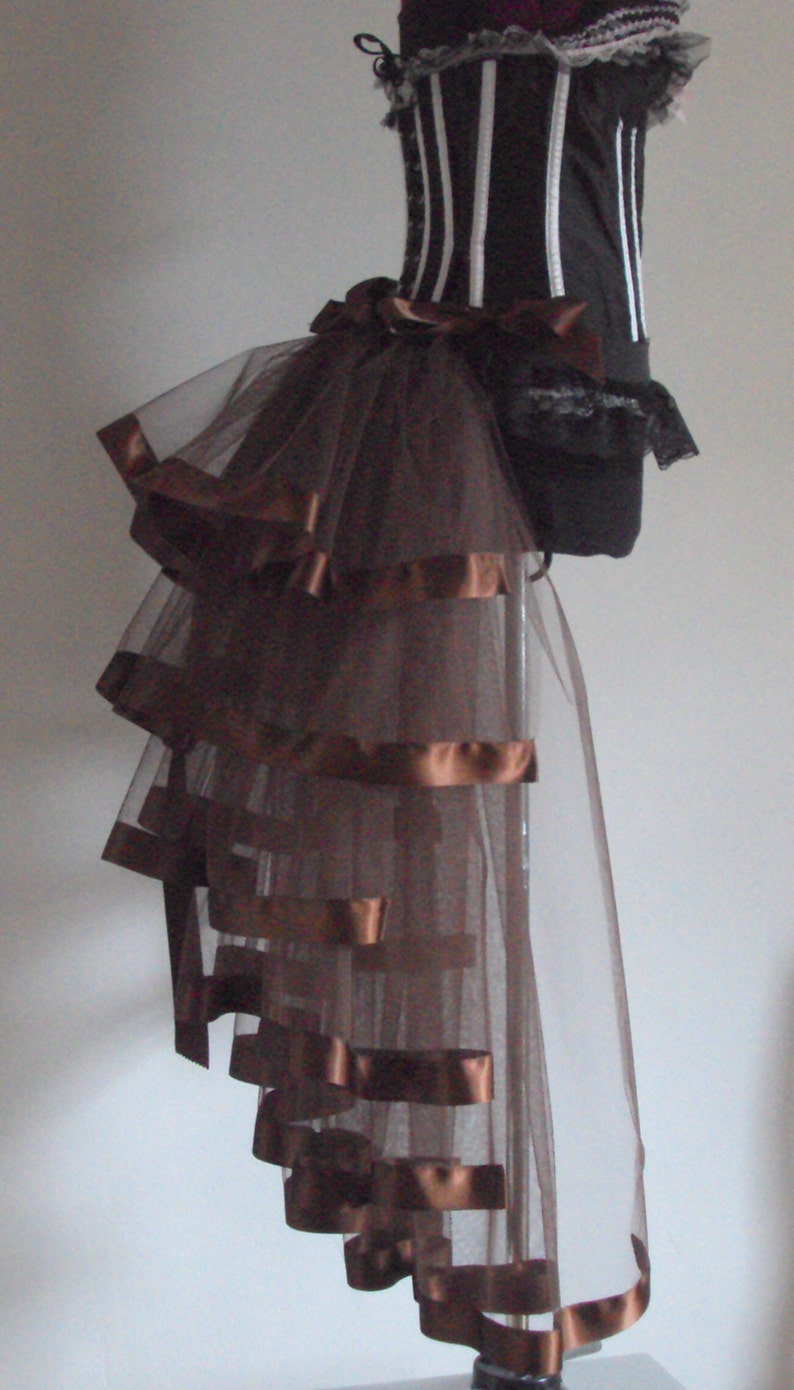 Brown Burlesque Steampunk Bustle Belt size US 2 4 6 8 10 UK 6 8 10 12 14