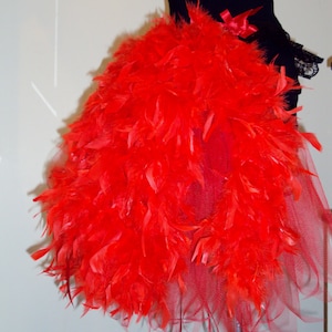 Burlesque Feder Gürtel ROT Schwan Xs S M L XL