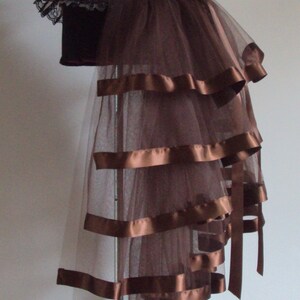 Brown Burlesque Steampunk Bustle Belt size US 2 4 6 8 10 UK 6 8 10 12 14 image 3