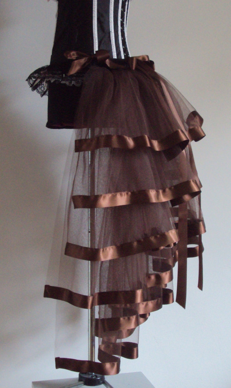 Brown Burlesque Steampunk Bustle Belt size US 2 4 6 8 10 UK 6 8 10 12 14
