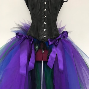 PeacocK Burlesque  Bustle Skirt Purple Navy size US. and Uk. XS,S ,M ,L,XL