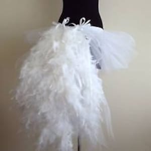 White  Swan Tutu skirt Burlesque  all sizes avaliable  feathers