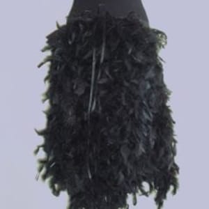 New Black Feather Burlesque Bustle Belt