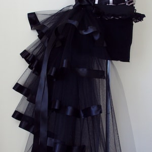 新しいブラックバーレスク スチームパンク バッスルベルト サイズ US 2 4 6 8 10 UK 6 8 10 12 14 ハロウィン