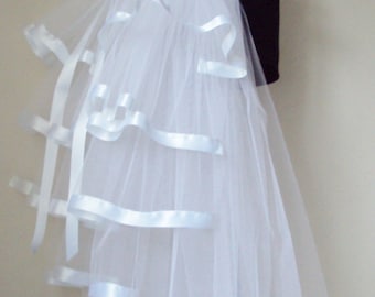 White Burlesque Bridal Bustle Belt taglia US 2 4 6 8 10 UK 6 8 10 12 14