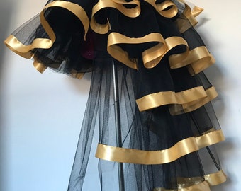 BURLESQUE  Tutu skirt Black  Gold  or Purple  size 4 10 U.S 6 12 U.K.Halloween
