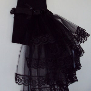 NEW Black Lace Tulle Burlesque Bustle TuTu Belt