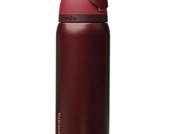 Owala FreeSip Stainless Steel Water Bottle - Black Cherry Edition, 2026 Summer Washable Reusable Hydrate Gift, Kitchenware Drinkware Tumbler