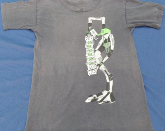 Vintage 1980s POWELL PERALTA Lizard Bones Black T-SHIRT Size