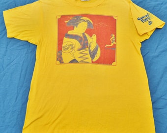 Rare 1980 Nike Geisha Cascade Run off Race T-shirt Size M/S