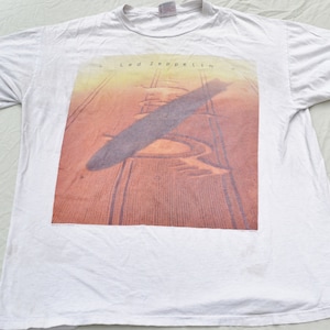 1990 Led Zeppelin Shirt T-Shirt Size XL 90&#39;s Tour Jimmy Page Rock Black Sabbath Blues Classic
