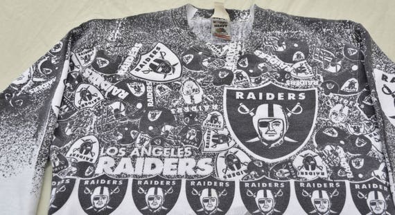 Rare Los Angeles Raiders All Over Print Sweatshir… - image 3