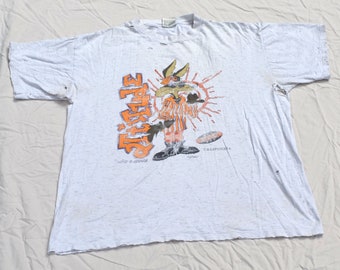 Thrashed 1993 Hip Hop Wile E Coyote Vintage Shirt Size XL Tee