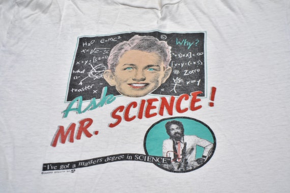 Rare 1983 Ask Mr. Science Duck's Breath Mystery Theatre Subgenius Psychedelic Stoner Shirt M Firesign Theater RAW Negativland Cyber Punk