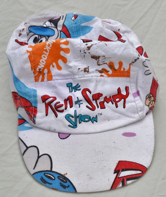 Ren and Stimpi Show ballcap Rare Vintage The Ren & Stimpy Show All Over Print Strapback  main image 4