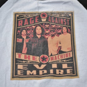 90&#39;s Rage Against The Machine Shirt Evil Empire Vintage T-Shirt Size L Tee Shirt Grunge Soundgarden Funk Chili Peppers