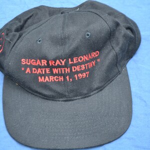 1997 Suger Ray LeonardBoxing Match Hat 90&#39;s Fight Fighting Size Large - XL Trucker Hat Cap Grunge Hipster Embroidered Sports Games Hypebeast