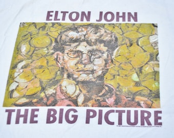 Vintage 1997 Elton John the Big Picture Graphic T Shirt / Concert