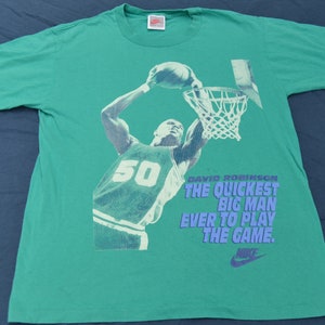 90's Nike David Robinson San Antonio Spurs Shirt T-Shirt Size S / XS NBA Basketball Vintage Football Space Jam Baseball Grey Tag