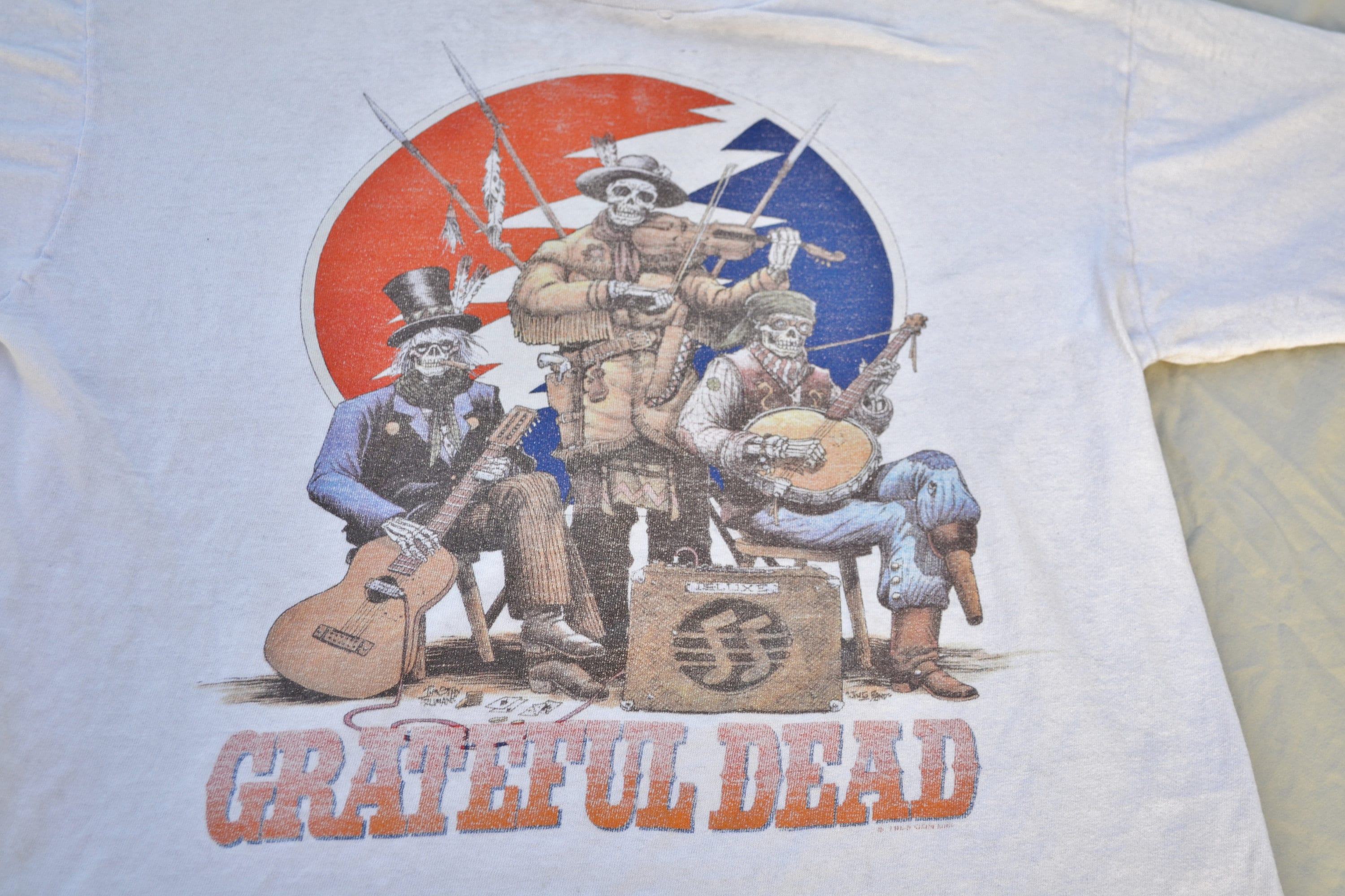 Rare 1995 Grateful Dead Tim Truman Tour Shirt Eugene Two Rare 1995 Grateful Dead Tim Truman Tour Shirt Eugene Two