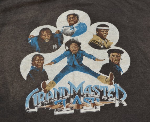 Ultra Rare 80's Grandmaster Flash Tour Shirt Hip … - image 1