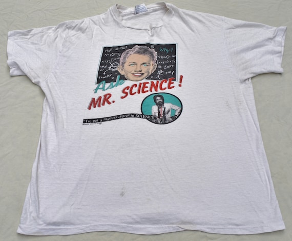 Rare 1983 Ask Mr. Science Duck's Breath Mystery Theatre Subgenius Psychedelic Stoner Shirt M Firesign Theater RAW Negativland Cyber Punk View 2