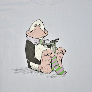 1986 Bloom County Opus Sunday Comics Shirt Thin 50/50 T-Shirt Snoopy Garfield M