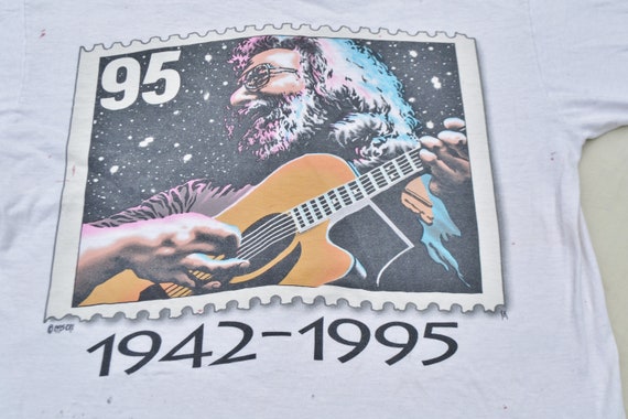 1995 Jerry Garcia Stamp Grateful Dead Shirt Size Large Phish 