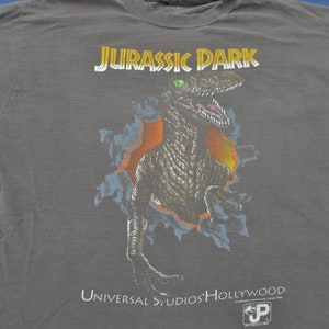 Rare 1993 Jurassic Park Universal Studios Hollywood Shirt Classic 90&#39;s Movie Dinosaurs Vintage Size M Paleontology Tee Science Fossils