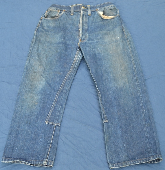 Rare Vintage Buckle Back Jeans 40's 50's Blue Deni