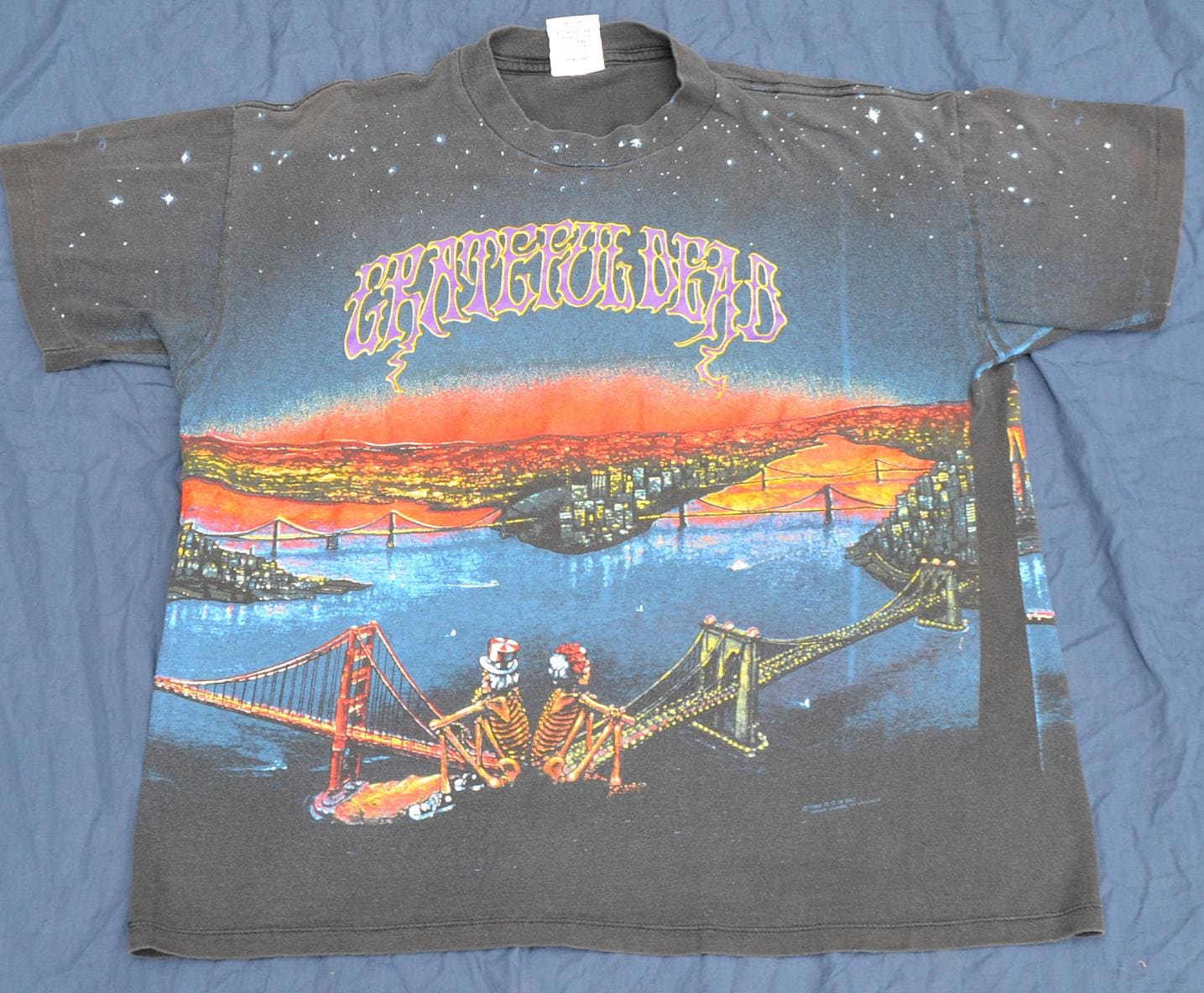 1990 Grateful Dead San Fransisco Bridge All Over Shirt Size L