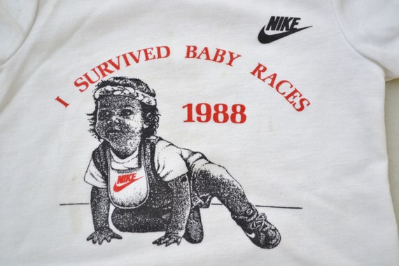Rare 1988 Nike I Survived Baby Races Baby Blue Tag