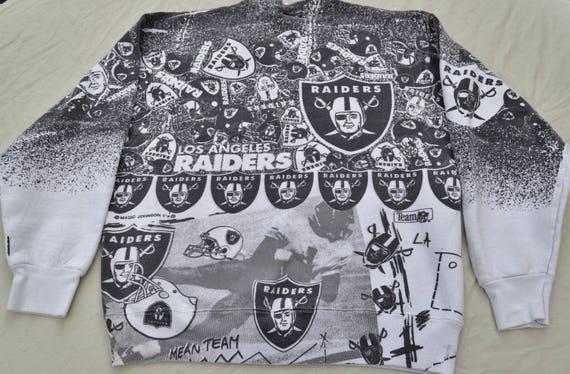 Rare Los Angeles Raiders All Over Print Sweatshir… - image 6