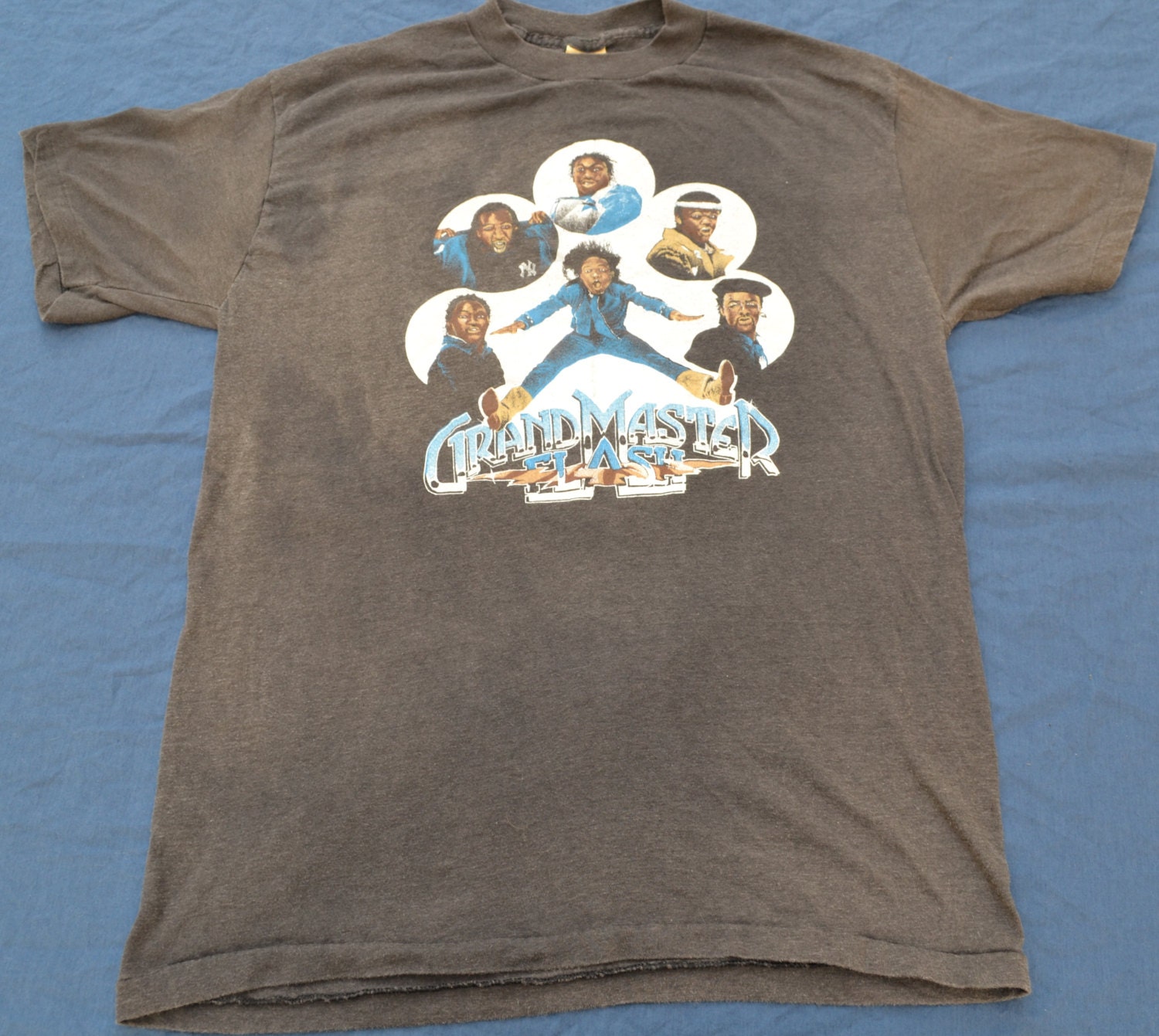 Ultra Rare 80's Grandmaster Flash Tour Shirt Hip Hop Shirt Size