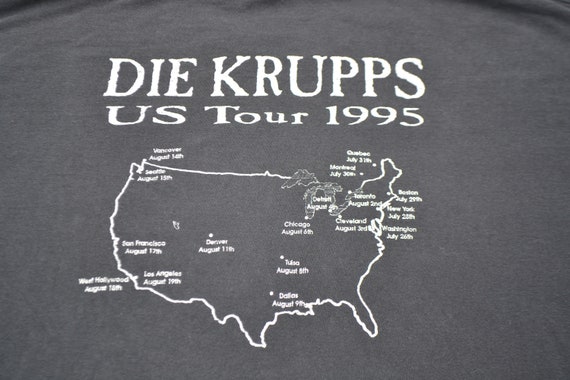 1995 Die Krupps Us Tour Shirt Size L EBM Synth El… - image 1