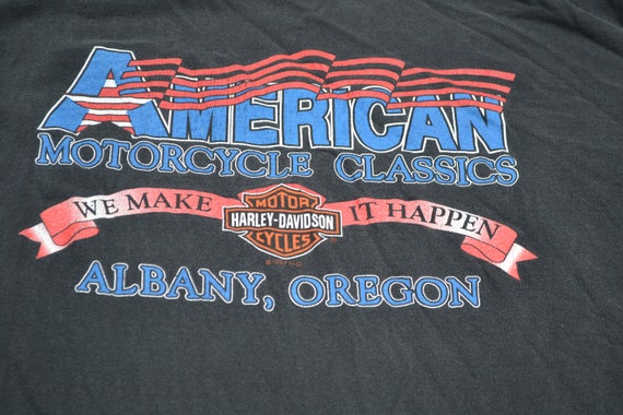 90's Harley Davidson Albany Oregon T-shirt Original XL Motorcycle