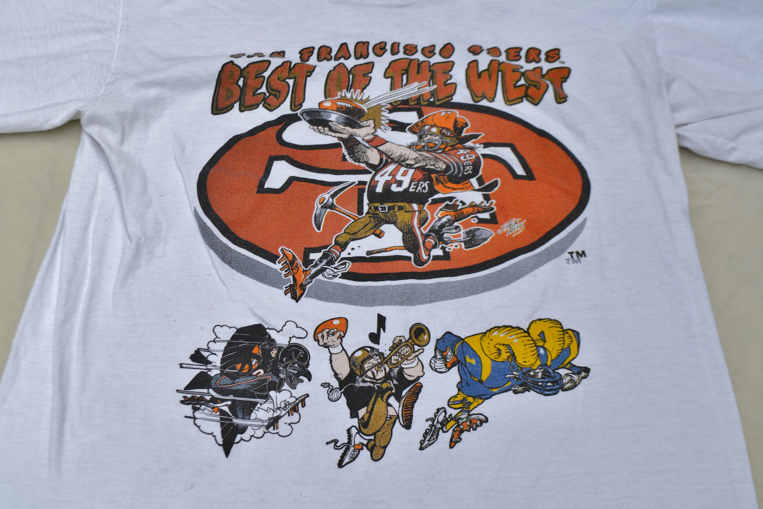 中古 ナツメグミルズ NUTMEG NFL 49ERS Tシャツ 90s USA製