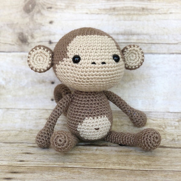Handmade Crochet Stuffed Monkey Plush