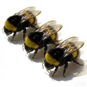 Ejemplares de reina abejorro de gran tamaño / Juego de 3 / Manualidades y estudio