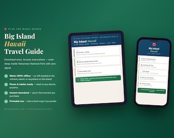 Big Island Hawaii Travel Guide – 7-Day Itinerary, Snorkeling, Volcanoes (Digital Download)