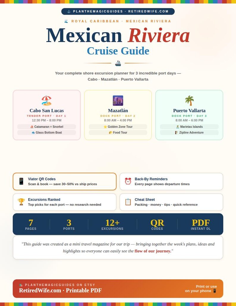 Excursion Guide.pdf Mexican Riviera Cruise Shore Excursion Guide – 3 Ports (digital ...