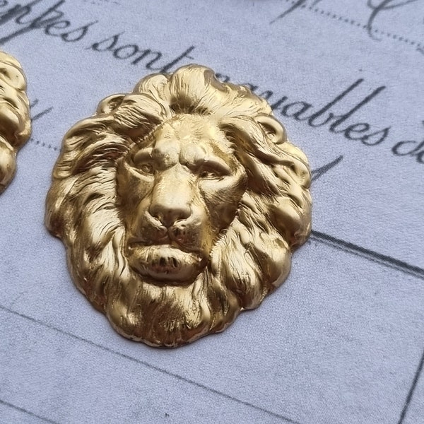 3 Lion Head Stamping Lion Ornament Steampunk Beast 3 PIECES Game Thrones Lion