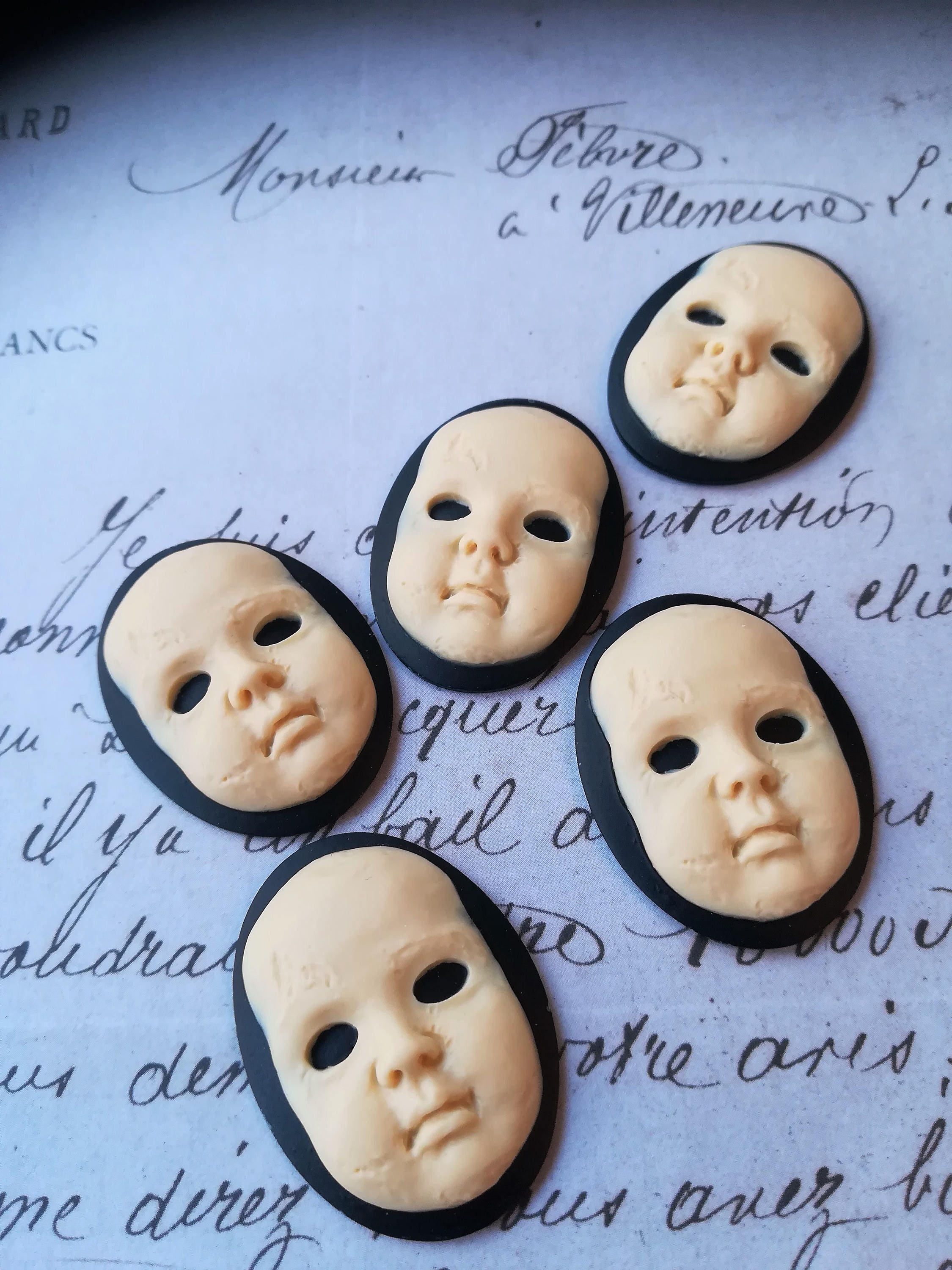 Scary Doll Cameo Cabs Cabochon  Monster Doll Broken Doll Face Creepy …
