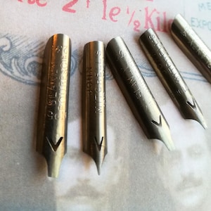 VINTAGE DIP PEN Fountain pen pen nibs Bronze Antique 10 pieces!
