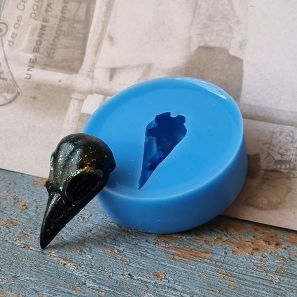 1 Crâne d’oiseau Crâne de Corbeau Crâne Moule gothique Moule de silicone Raven EAP Oiseau Crâne Goth Gothique Horreur Effrayant Halloween Spooky