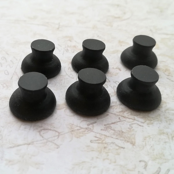 6 Pedestal Miniature Mini Tiny resin Black Decoration Skull Holder Cake Stand Candle Stand